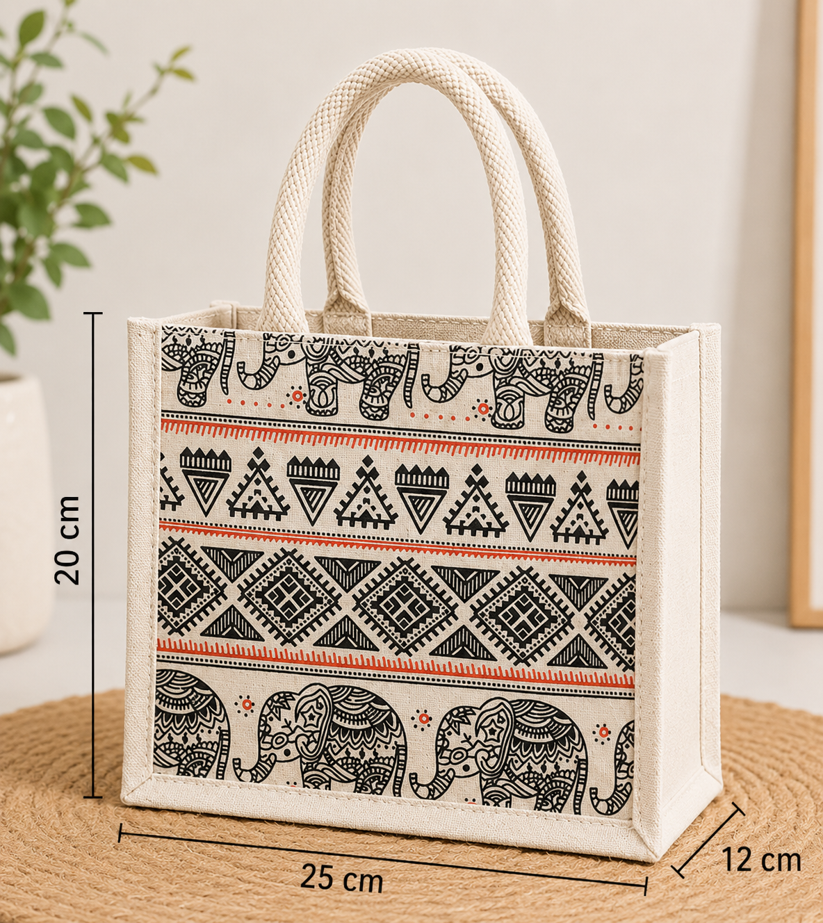 Ethnic Elephant Mini Tote