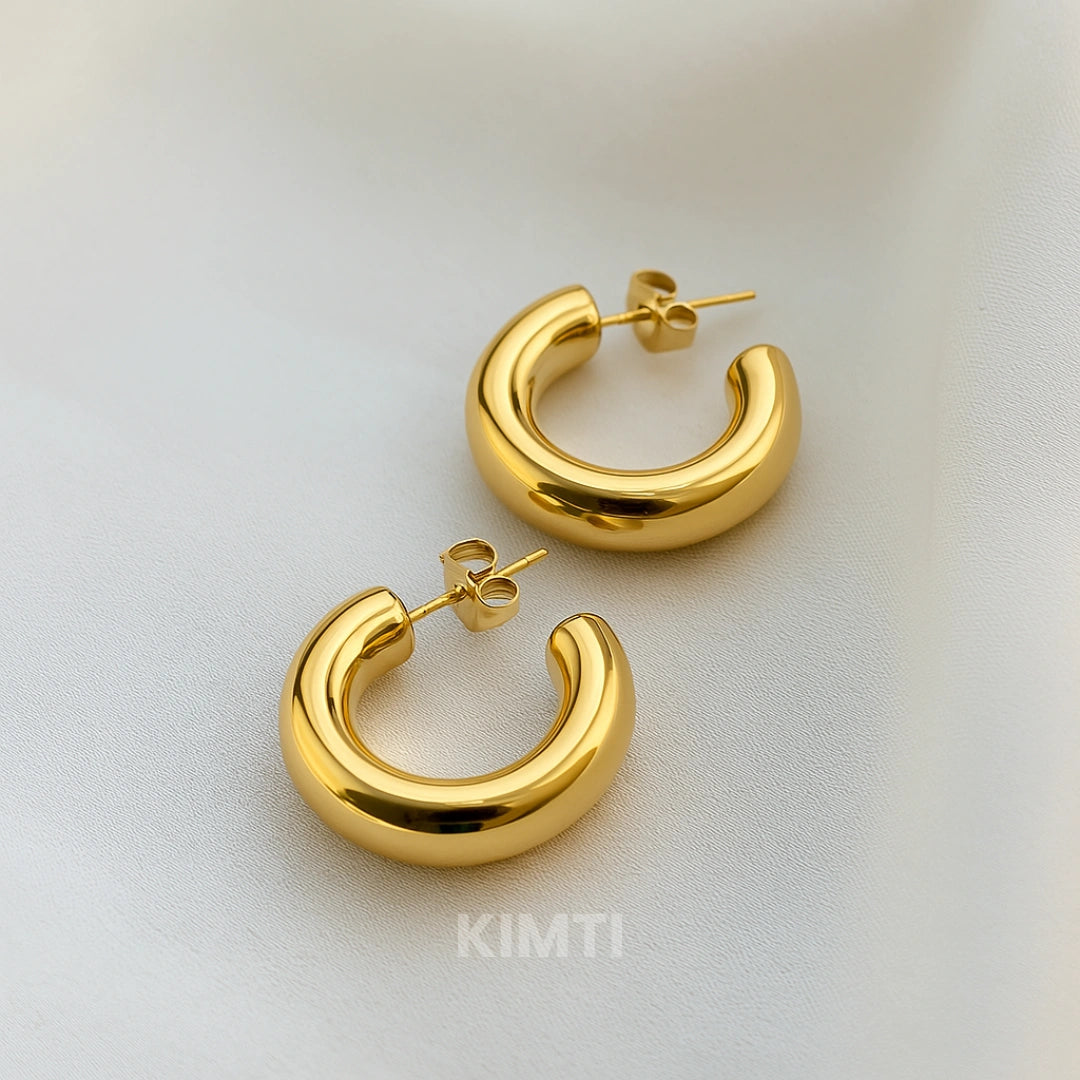 Rose Gold Hoops Earring