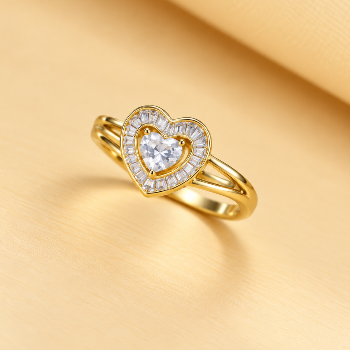 18k High Gloss Evermore Heart Ring