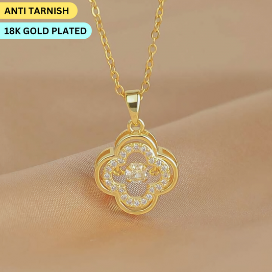 Anti Tarnish Gold Diamond Necklace