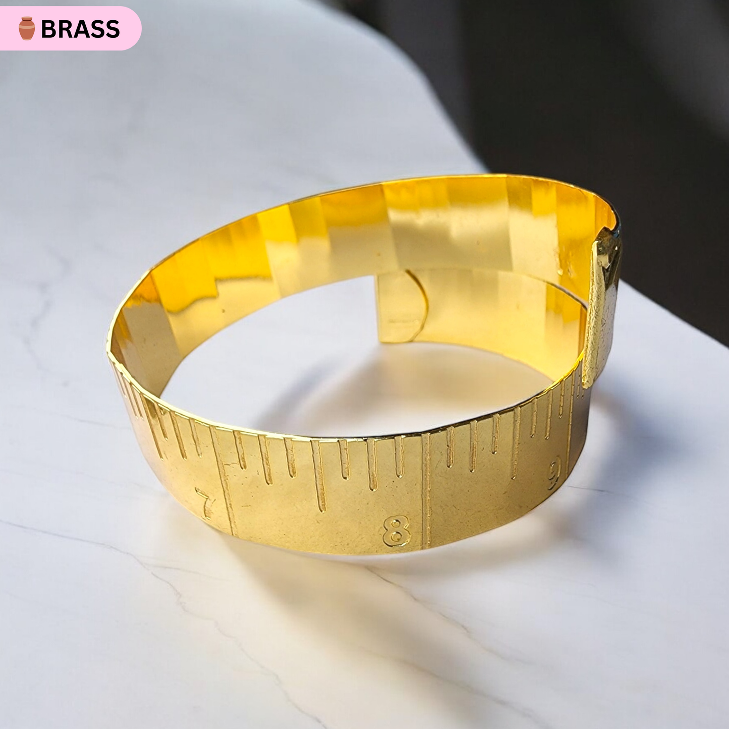 22K Gold Plated Scale Brass Bracelet