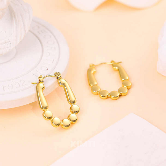 Melody Golden Hoops Anti Tarnish Earring