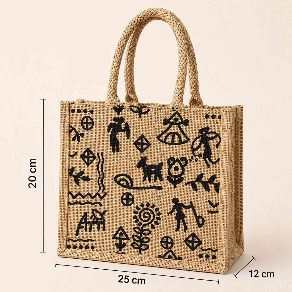FolkArt Jute Tote Bag