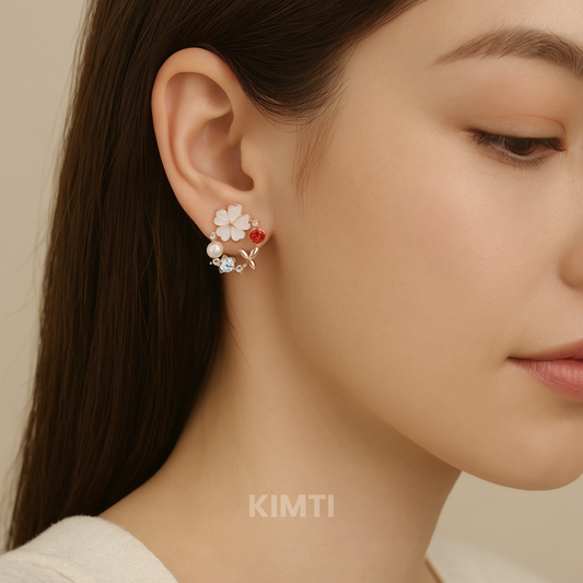 Workplace Glamour Circle Flower Earring
