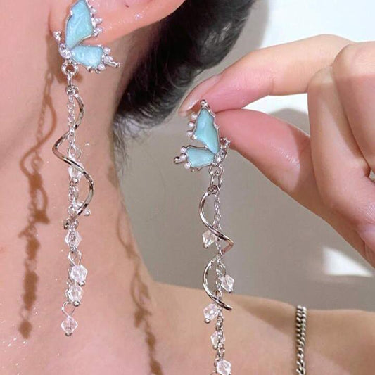 Blue Butterfly Dangler Earring