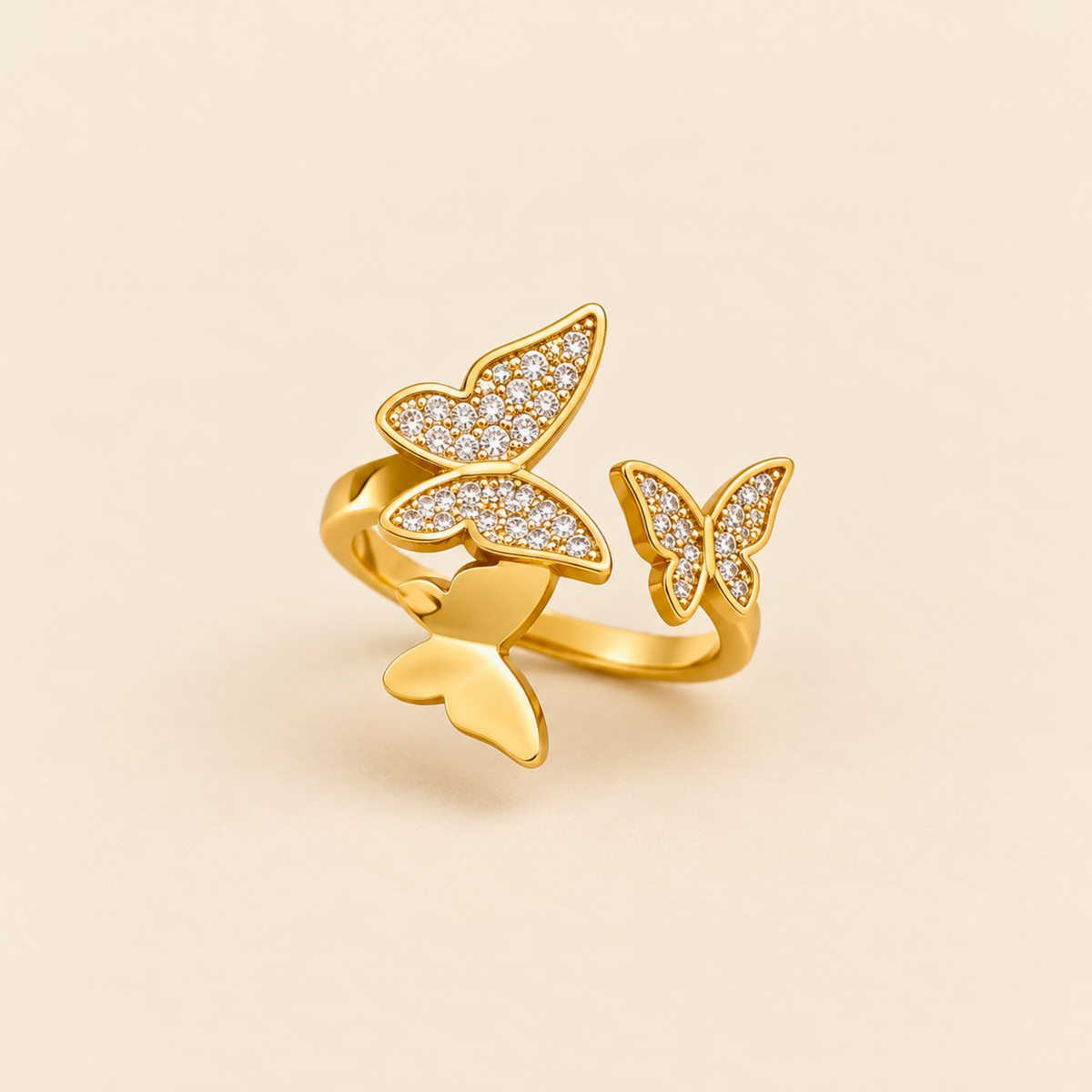 Diamond Butterfly Ring