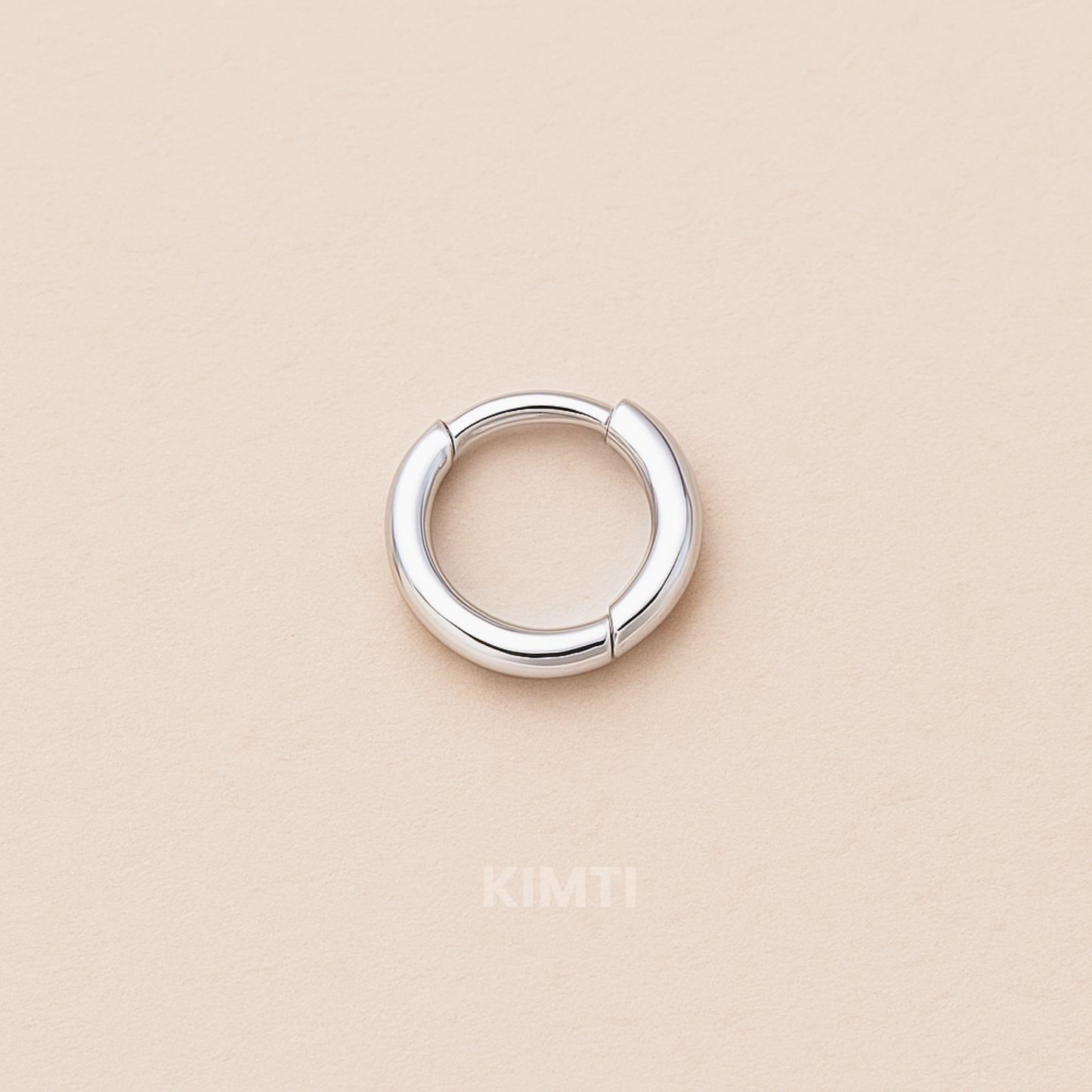 Men - Silver Hoop Earring - One Side