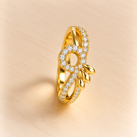 18k Gold Plated Eternity Bloom Ring