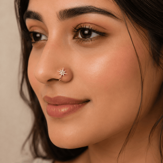 Sparkling Star Diamond Nose Pin