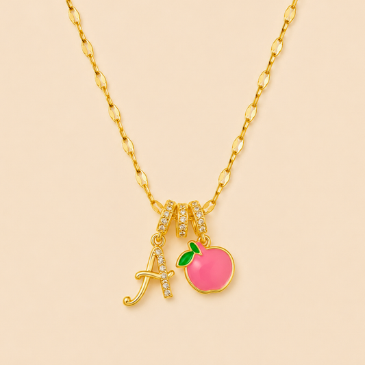 Pink Blossom Drop Necklace