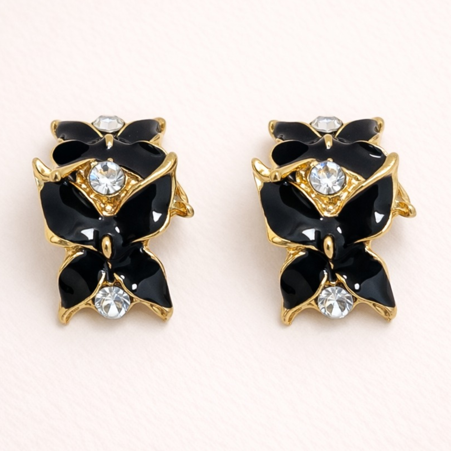 Blush Crystal Bow Earrings