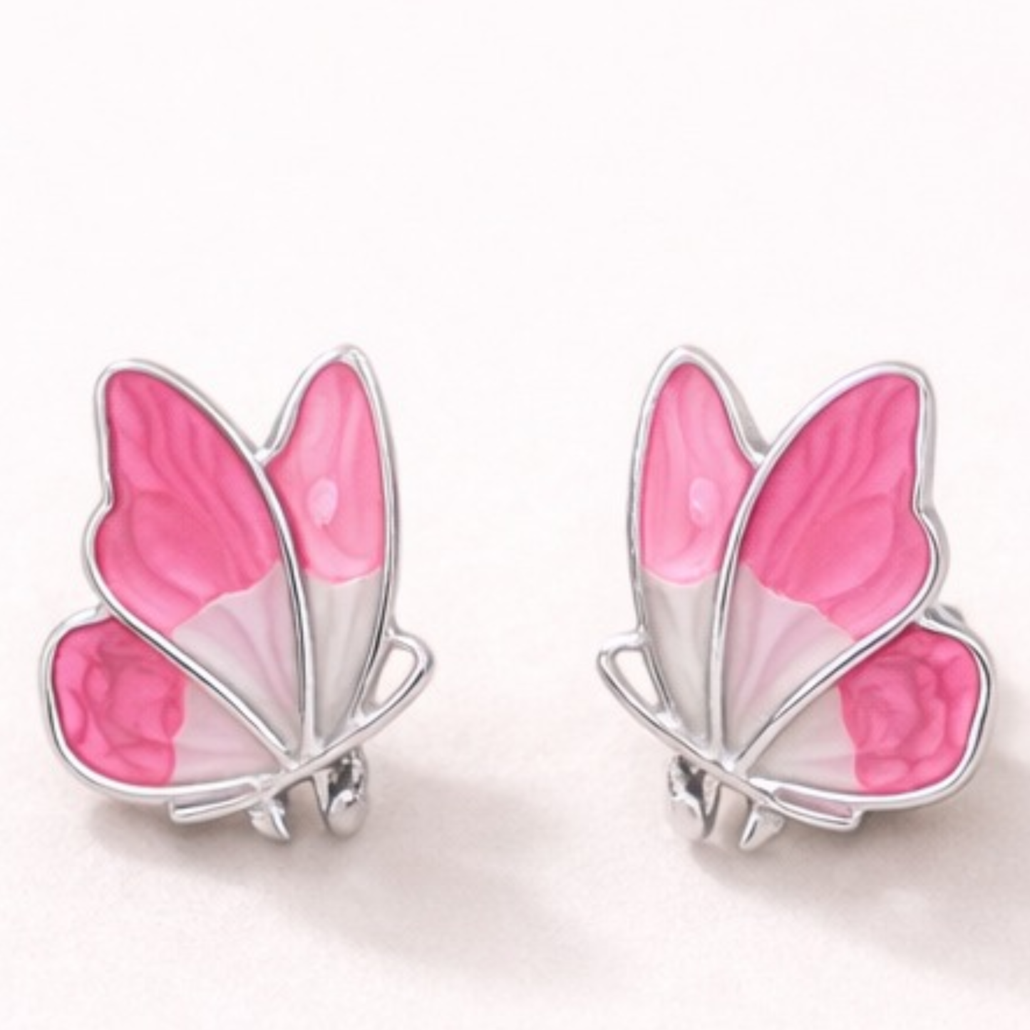 Colorful Enamel Butterfly Stud Earrings