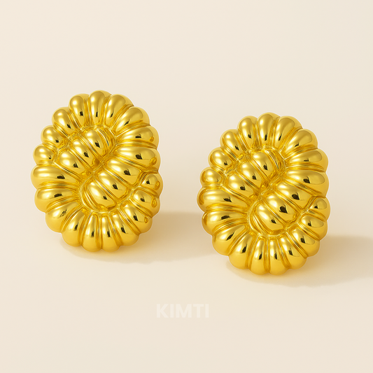 18K Gold Plated  Contemporary Shaped  Earrings
