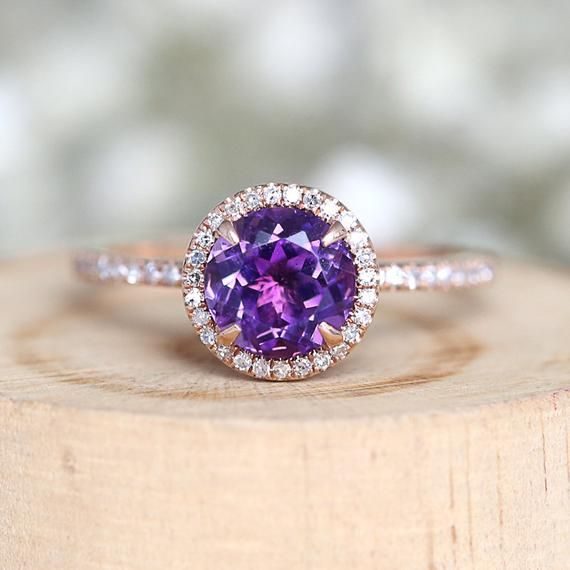 Purple Daimond Rings