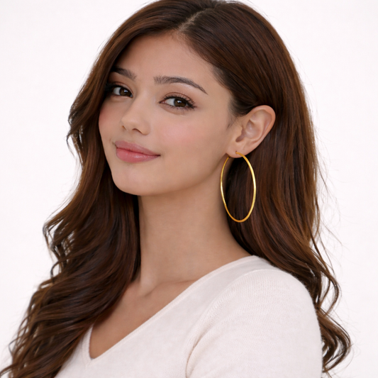 Bling Gold Hoops Earring