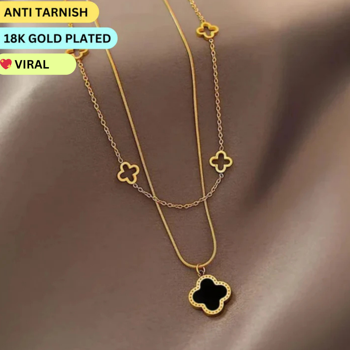 Dual Layer Anti Tarnish High School Necklace