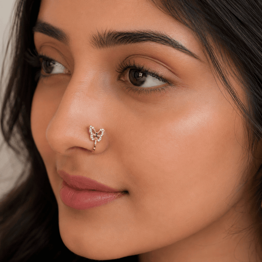 Butterfly Diamond Nose Pin