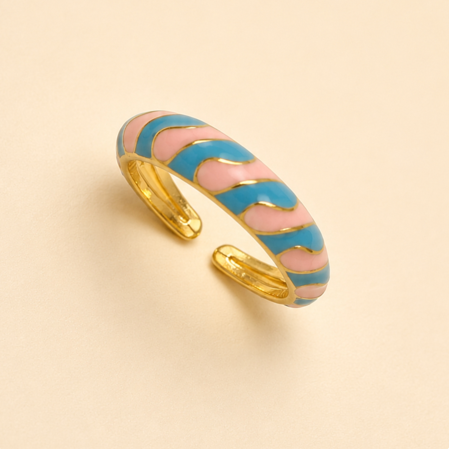 Lavender Blush Cuff Adjustable Ring