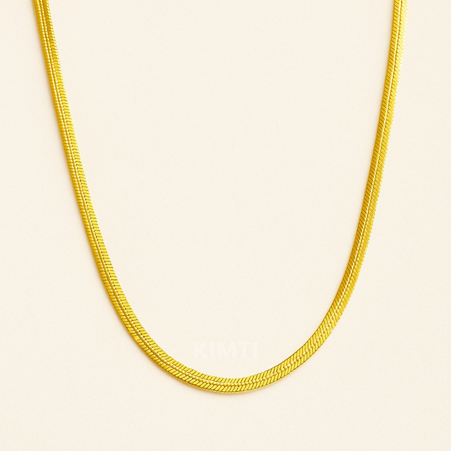 Men-18K Gold Plated Anti Tarnish Medium Size Snake Chain