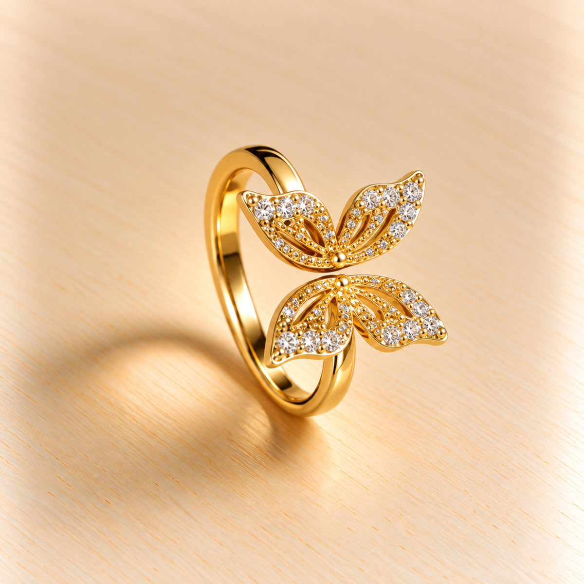 18k Gold Plated Celeste Butterfly Ring