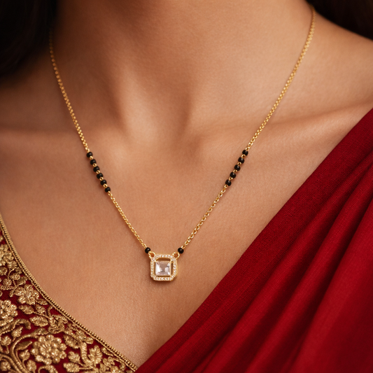 Aarika Square Halo Mangalsutra