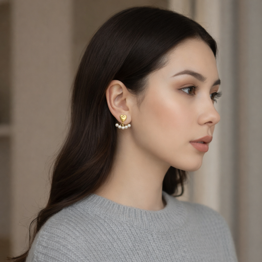 Whenever Heart Pearl Earring