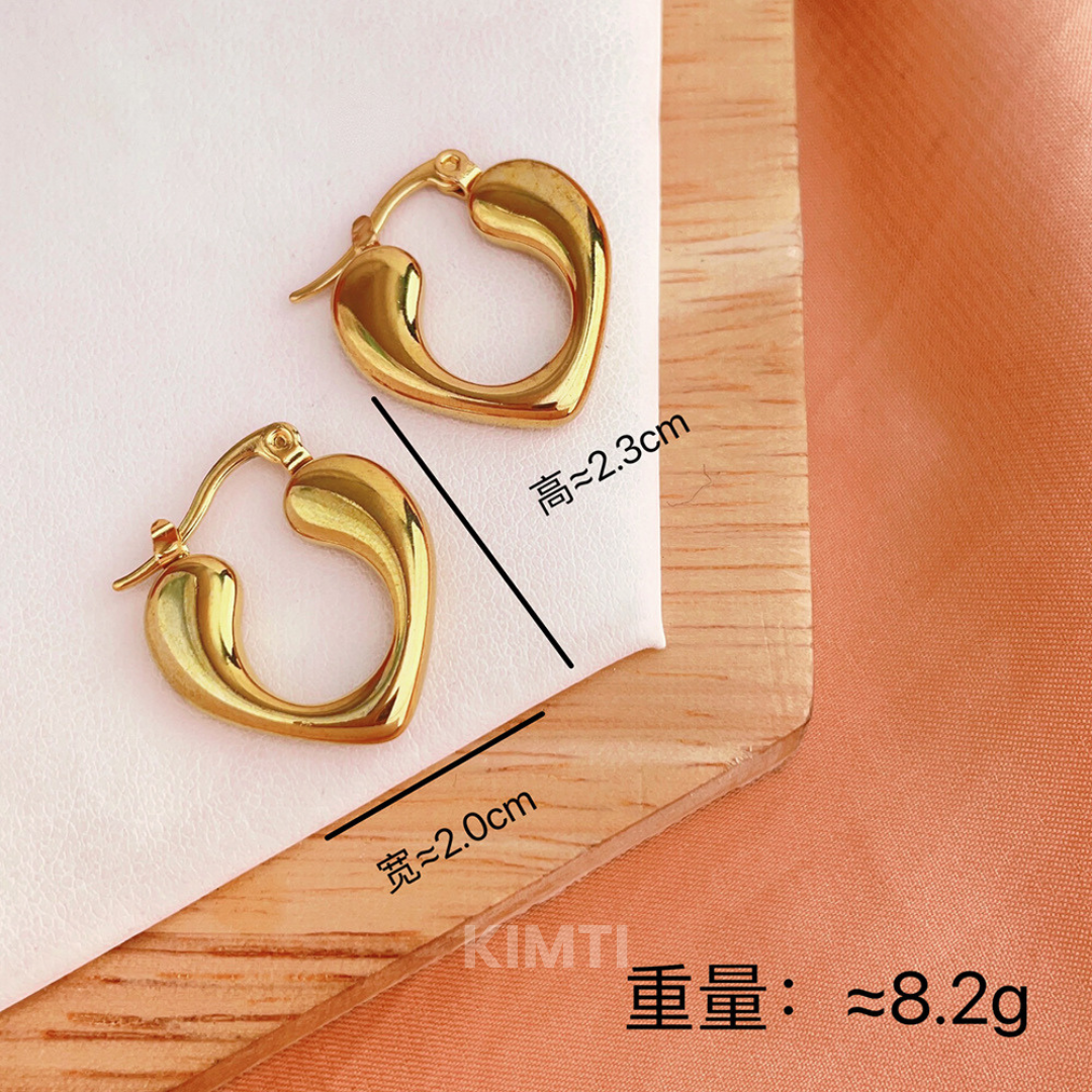 18K Gold Plated Golden Antique Hoops Anti Tarnish Earring