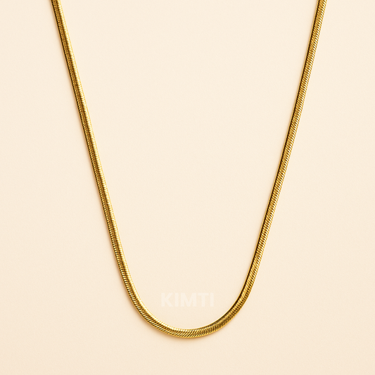 Men-18K Gold plated Anti Tarnsih Small Size Snake  Chain