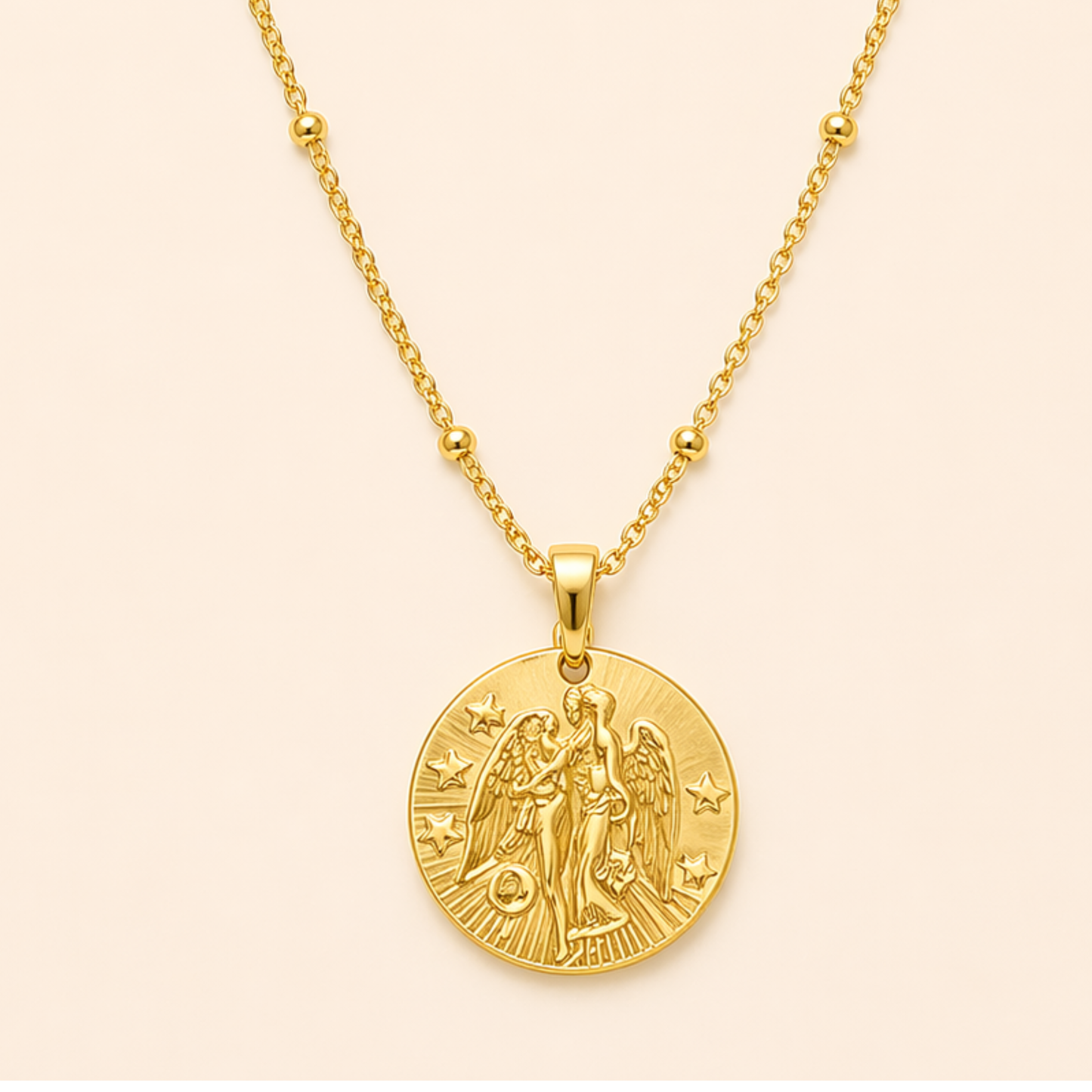 18K Gold Plated Virgo Zodiac Charm Necklace