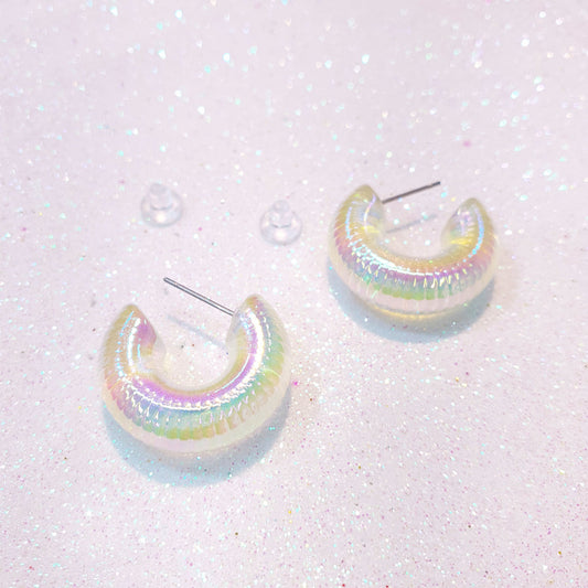 Aurora Hoops Clear Earring