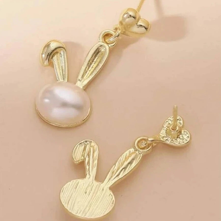 Cute Bunny White Earring