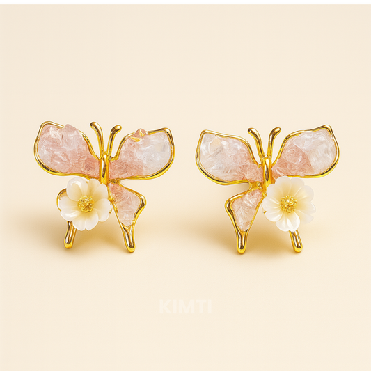 Delicate Butterfly Blossom Studs Earring