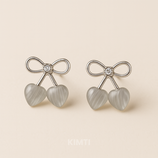 Classic Bow-Tie Pearl Earrings