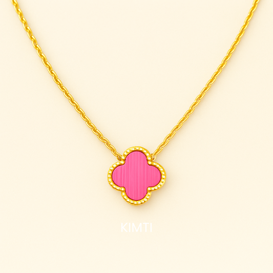 Pink Pandant Flower Necklace