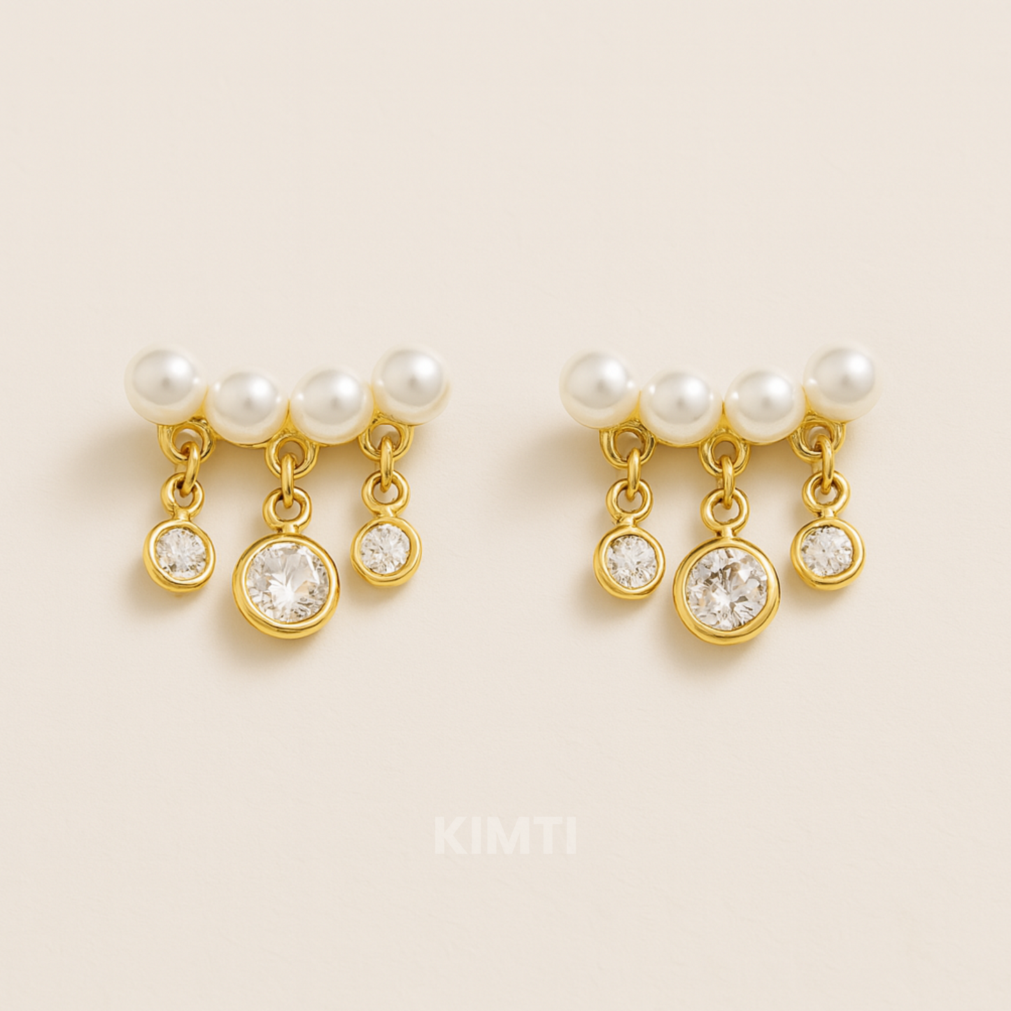 Starlit Dangle Pearls Earrings