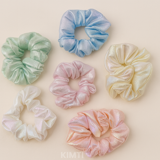 Fairy Glow Satin Scrunchies (1 pc - Random colour )