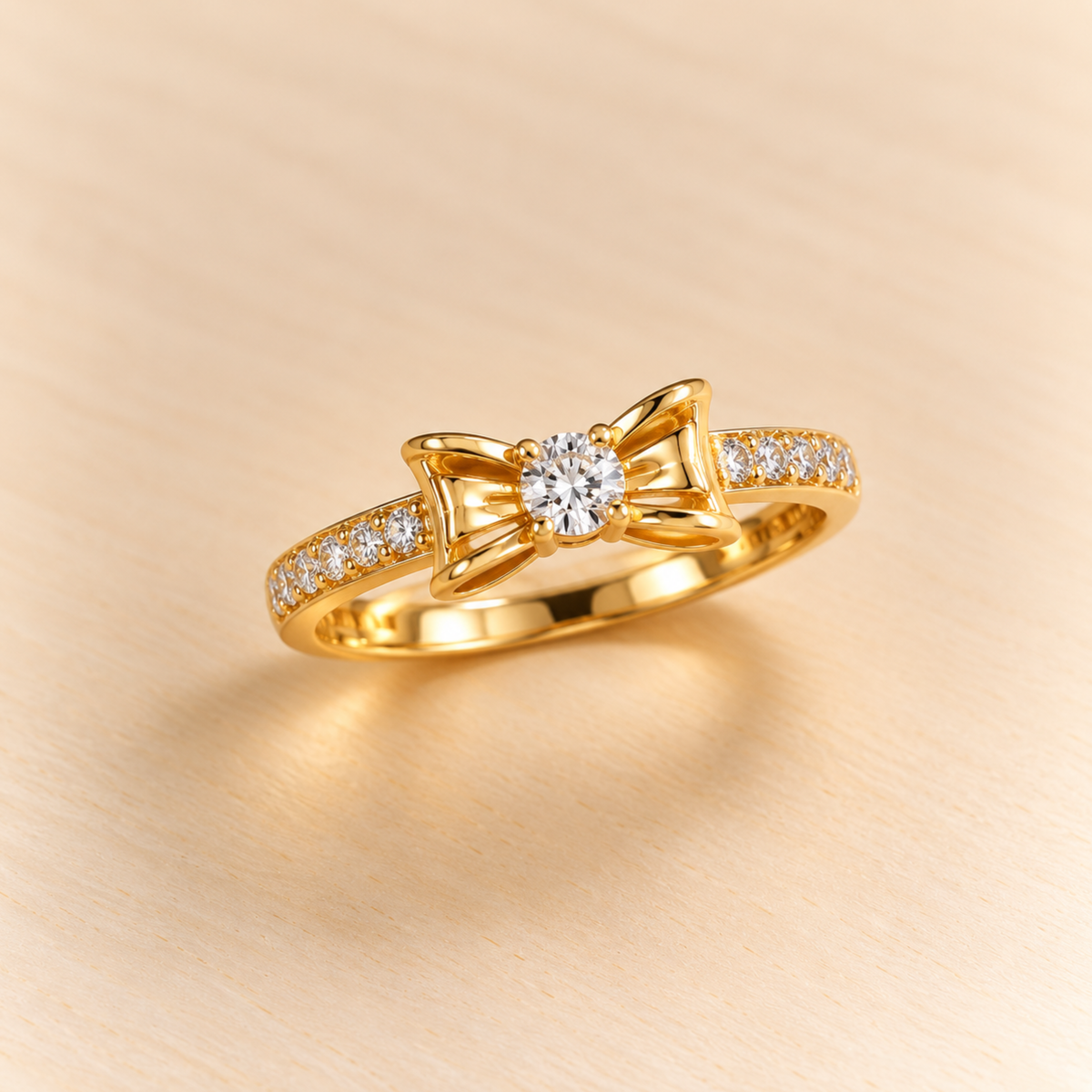 18k Gold Plated Celestia Bow Ring