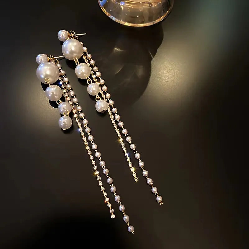 White Pearl Dangler Earring