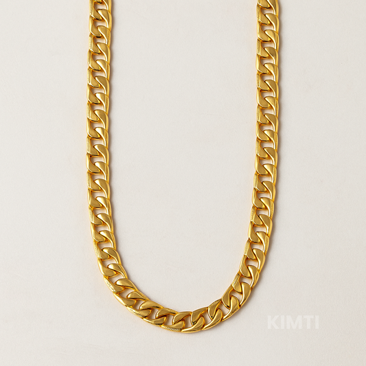 Men-18k Gold-Plated Cuba Men Chain