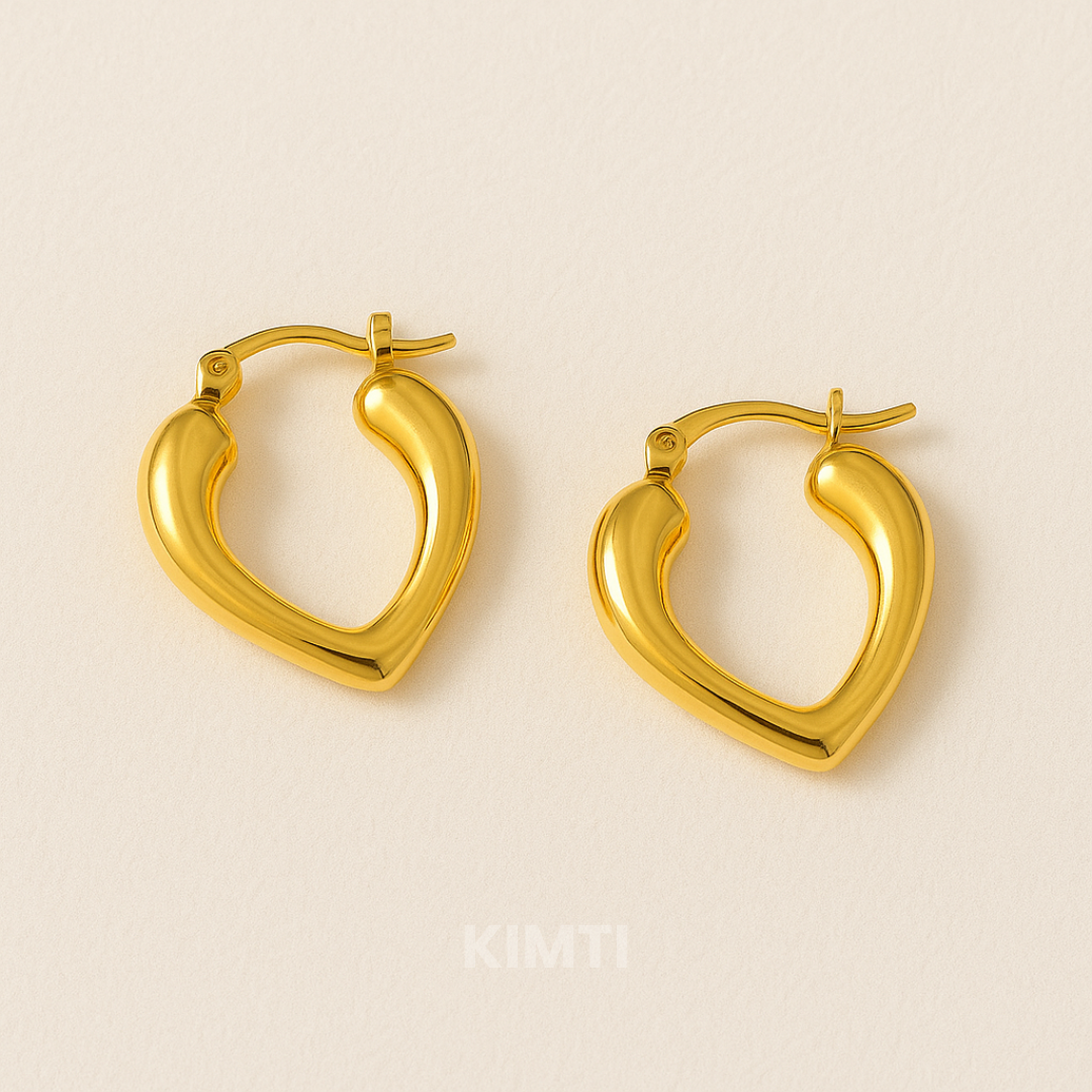 18K Gold Plated Golden Antique Hoops Anti Tarnish Earring