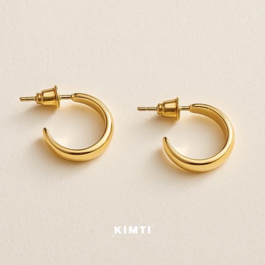 Gold-Plated Coletee Hoops Earring
