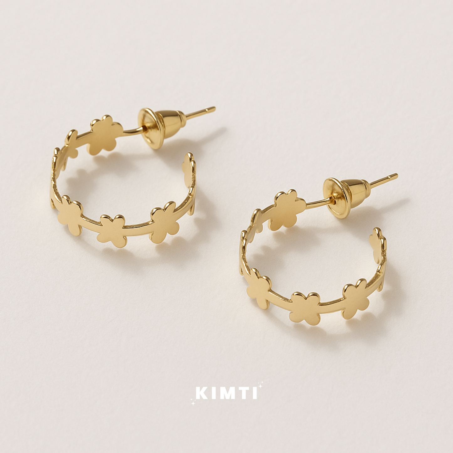 Floral Hoop Small Earring