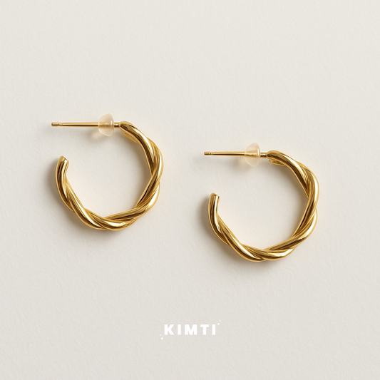 Circular Half Hoop Earrings