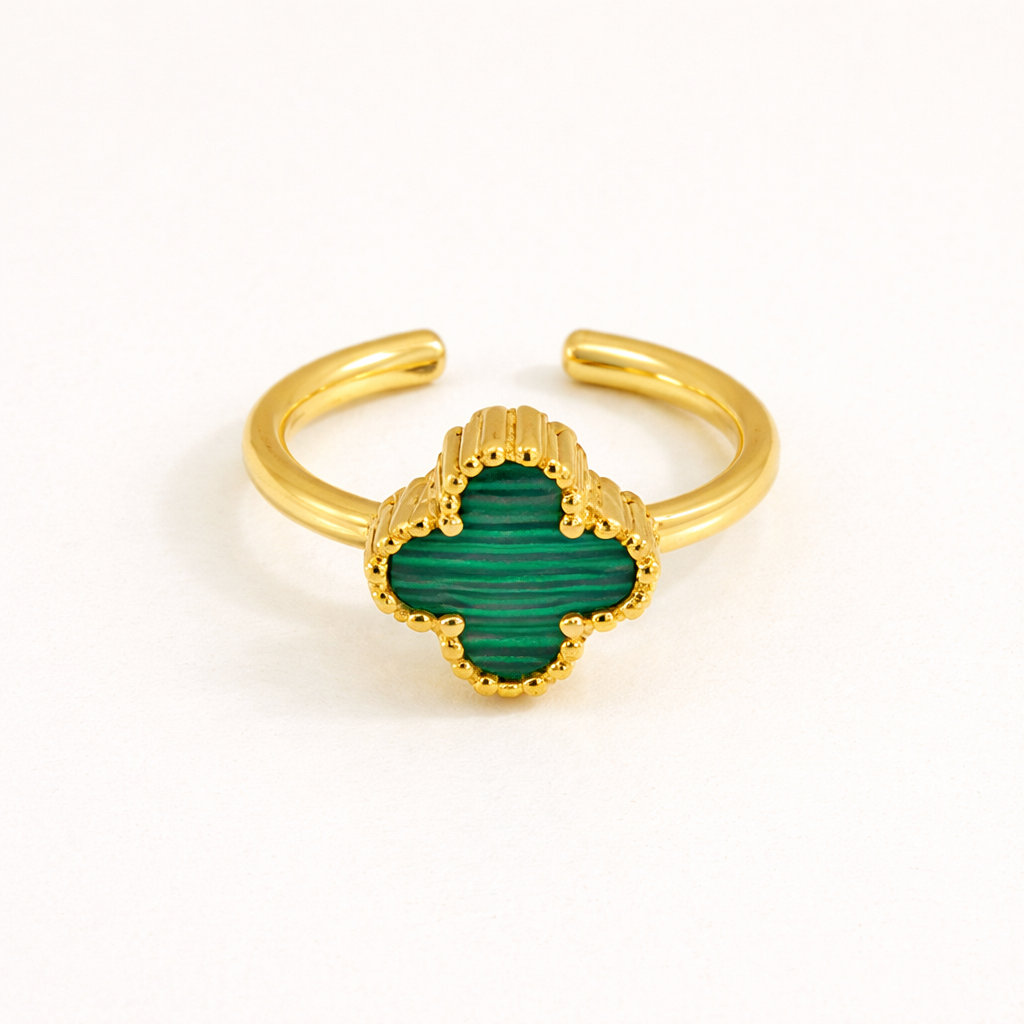 Green Clover Anti Tarnish Ring