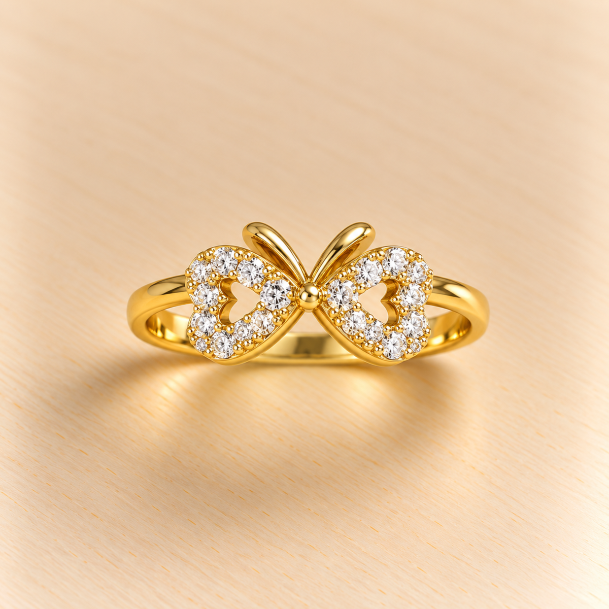 18k Gold Plated Amour Crystal Ring