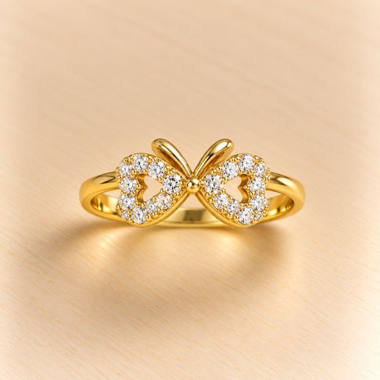 18k Gold Plated Amour Crystal Ring