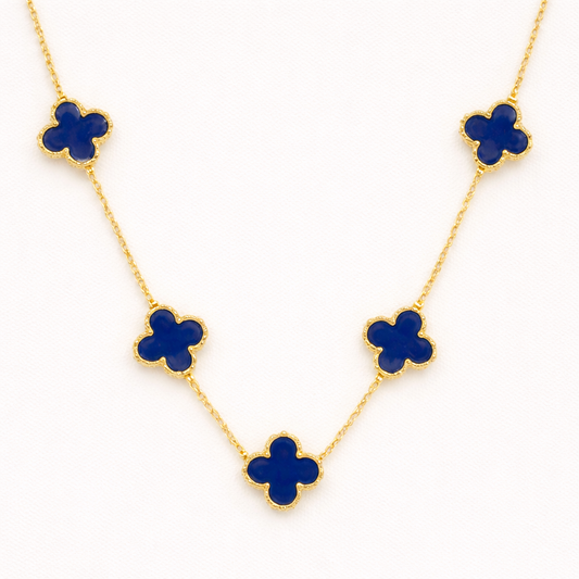 18k Gold Plated Opulent Bloom Clover Anti Tarnish Necklace