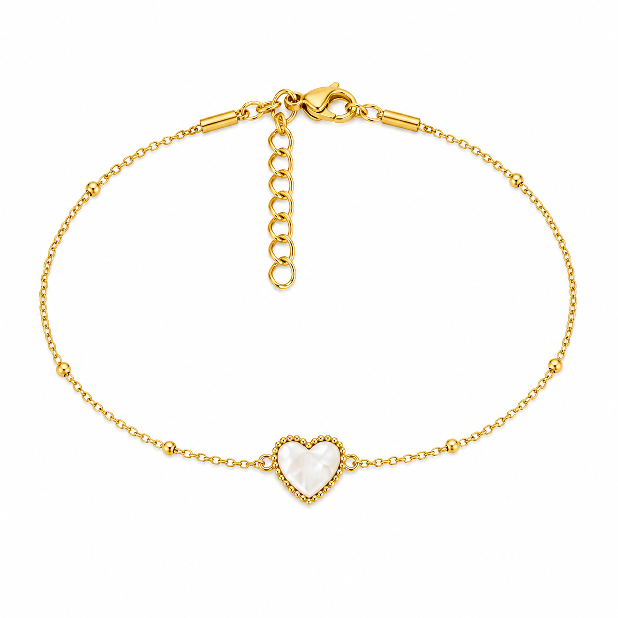 Gold Plated Heart Glow Anklet