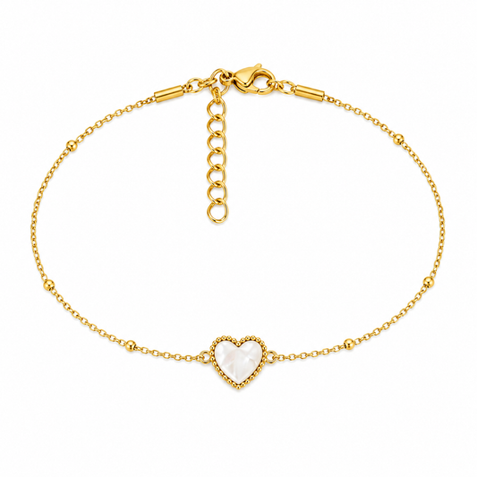 Gold Plated Heart Glow Anklet