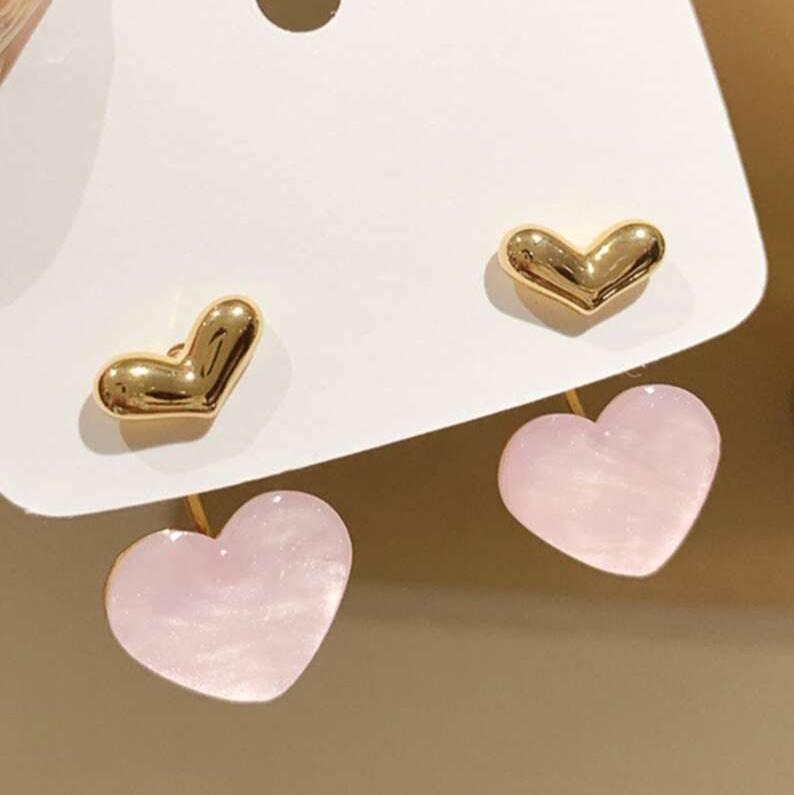 Pink Heart Earring